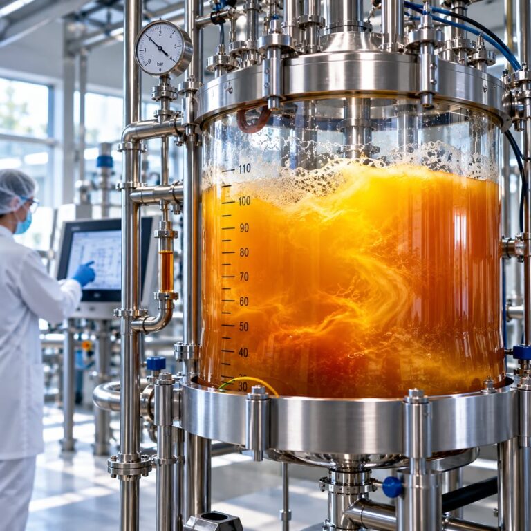 Industrieller Reaktor mit SPPS-Harzkügelchen für die Festphasen-Peptidsynthese