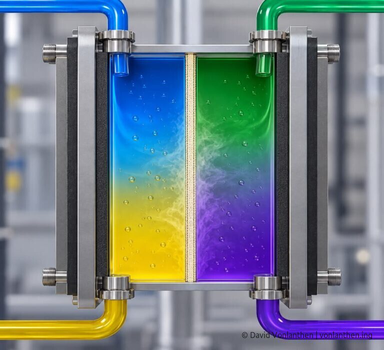 Membran einer Redox-Flow-Batterie im Querschnitt – David Vonlanthen